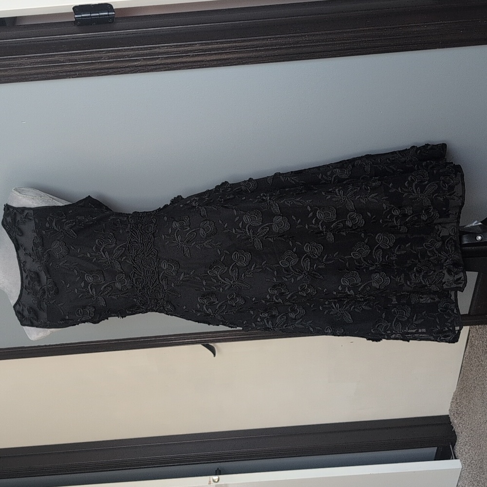 WHBM 3D Floral Lace Midi Dress 10 Fit And Flare - Picture 3 of 14